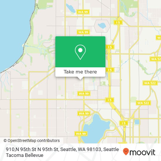 Mapa de 910,N 95th St N 95th St, Seattle, WA 98103