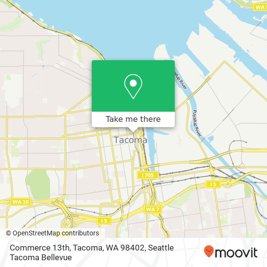 Mapa de Commerce 13th, Tacoma, WA 98402
