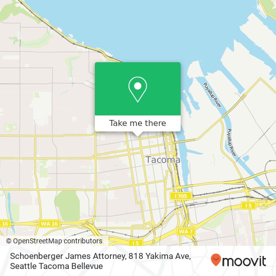 Mapa de Schoenberger James Attorney, 818 Yakima Ave