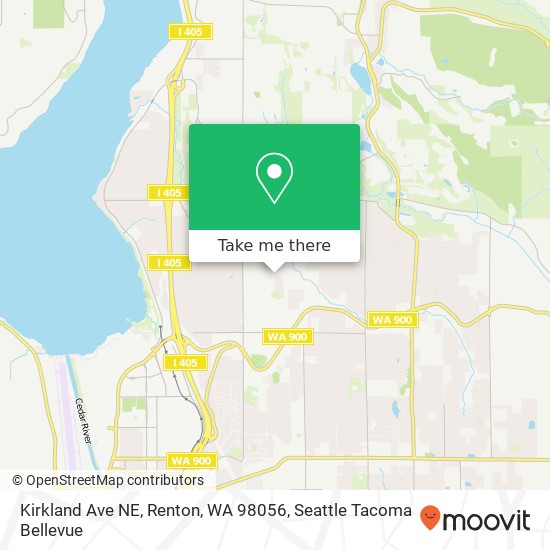 Mapa de Kirkland Ave NE, Renton, WA 98056