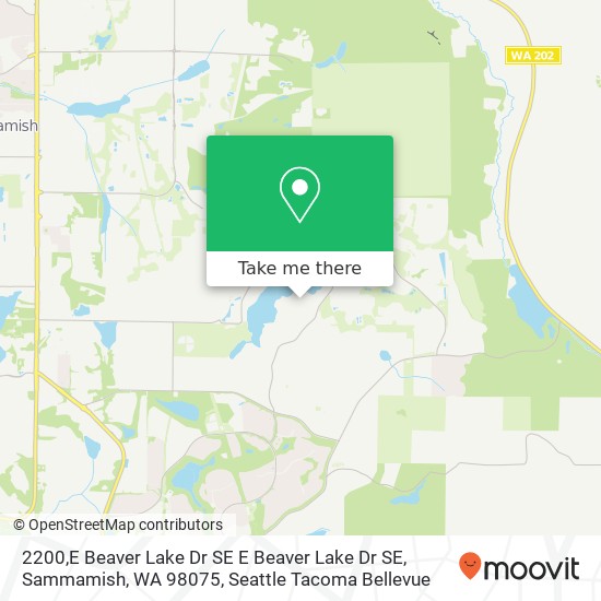 Mapa de 2200,E Beaver Lake Dr SE E Beaver Lake Dr SE, Sammamish, WA 98075