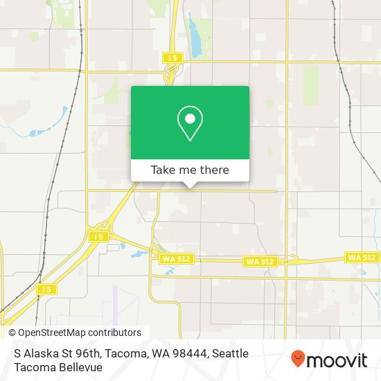 Mapa de S Alaska St 96th, Tacoma, WA 98444