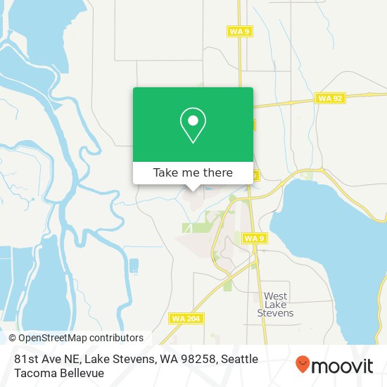 Mapa de 81st Ave NE, Lake Stevens, WA 98258