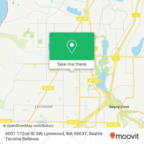 Mapa de 4001 172nd St SW, Lynnwood, WA 98037