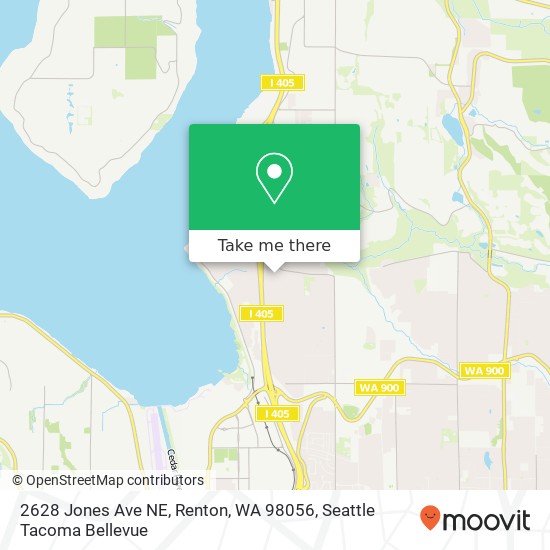 Mapa de 2628 Jones Ave NE, Renton, WA 98056