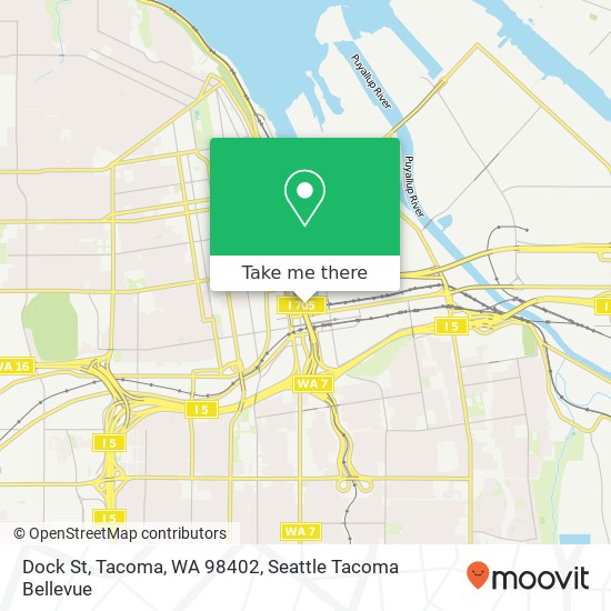 Mapa de Dock St, Tacoma, WA 98402