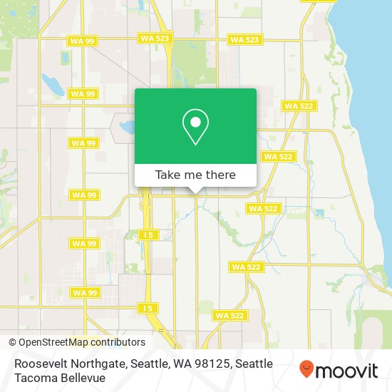 Roosevelt Northgate, Seattle, WA 98125 map
