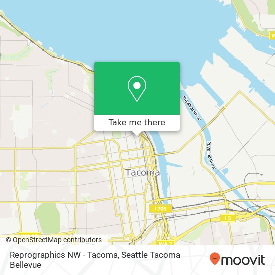 Mapa de Reprographics NW - Tacoma