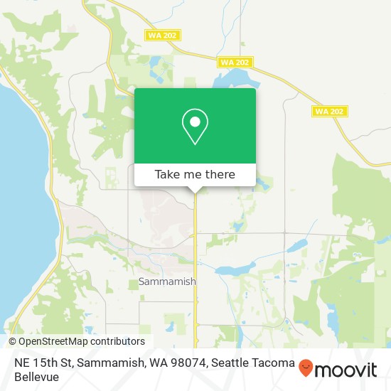 Mapa de NE 15th St, Sammamish, WA 98074