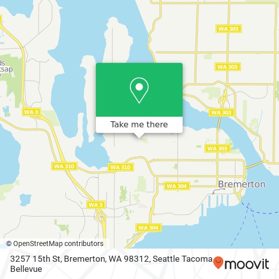 Mapa de 3257 15th St, Bremerton, WA 98312