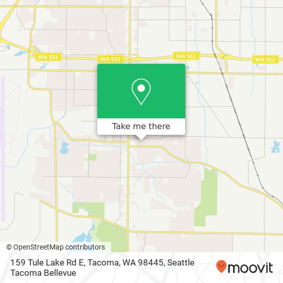 Mapa de 159 Tule Lake Rd E, Tacoma, WA 98445