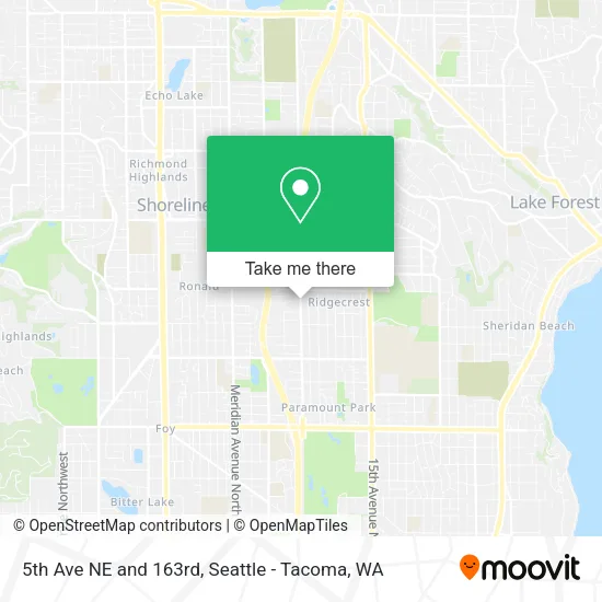 5th Ave NE and 163rd map