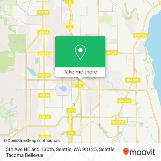 Mapa de 5th Ave NE and 130th, Seattle, WA 98125