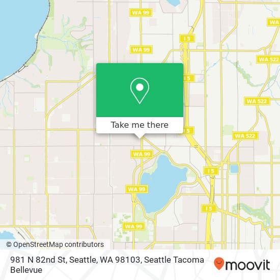 Mapa de 981 N 82nd St, Seattle, WA 98103