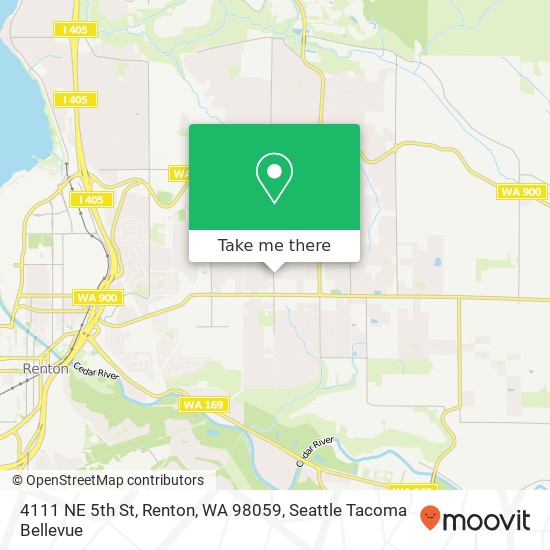 Mapa de 4111 NE 5th St, Renton, WA 98059