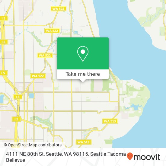 Mapa de 4111 NE 80th St, Seattle, WA 98115