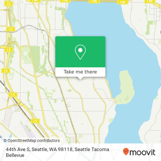 Mapa de 44th Ave S, Seattle, WA 98118