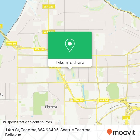 14th St, Tacoma, WA 98405 map