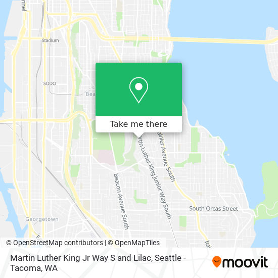 Martin Luther King Jr Way S and Lilac map