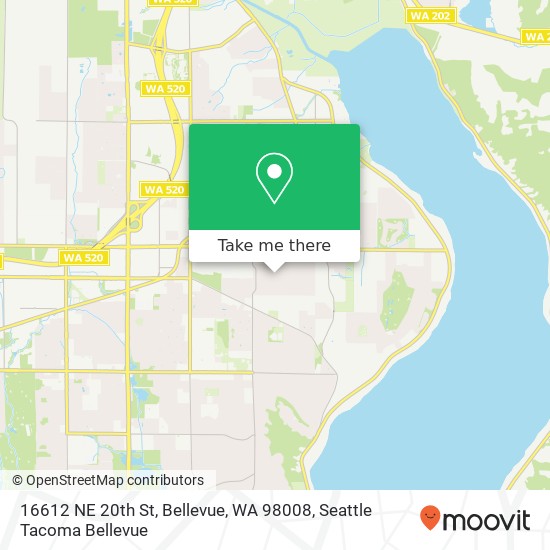 16612 NE 20th St, Bellevue, WA 98008 map