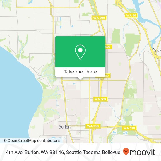 Mapa de 4th Ave, Burien, WA 98146