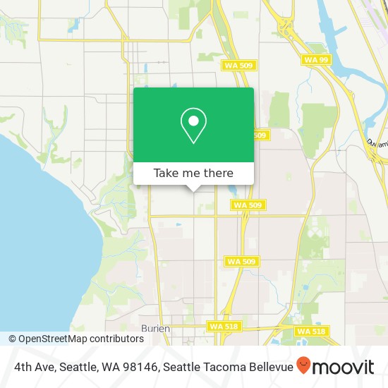 Mapa de 4th Ave, Seattle, WA 98146