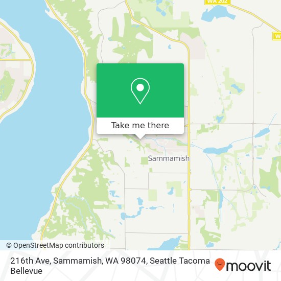 216th Ave, Sammamish, WA 98074 map