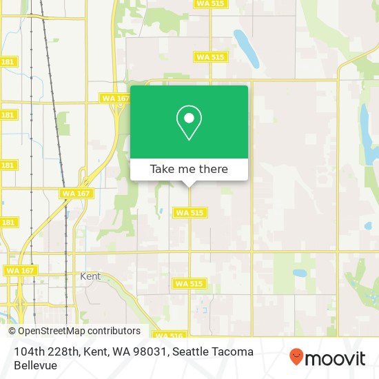 Mapa de 104th 228th, Kent, WA 98031