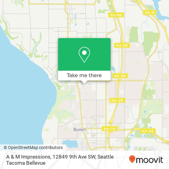 Mapa de A & M Impressions, 12849 9th Ave SW