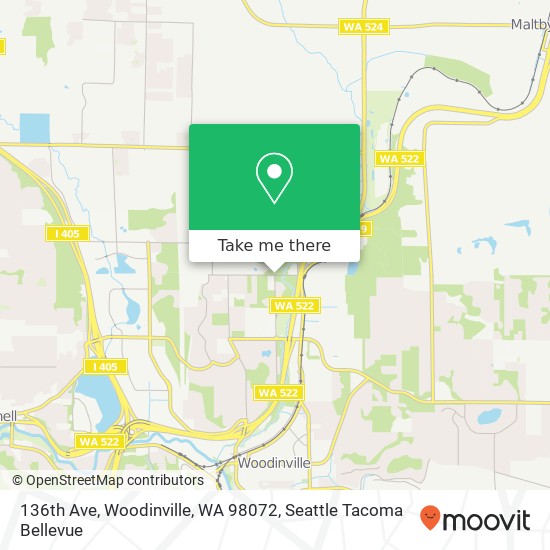 Mapa de 136th Ave, Woodinville, WA 98072