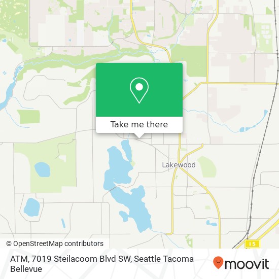 ATM, 7019 Steilacoom Blvd SW map