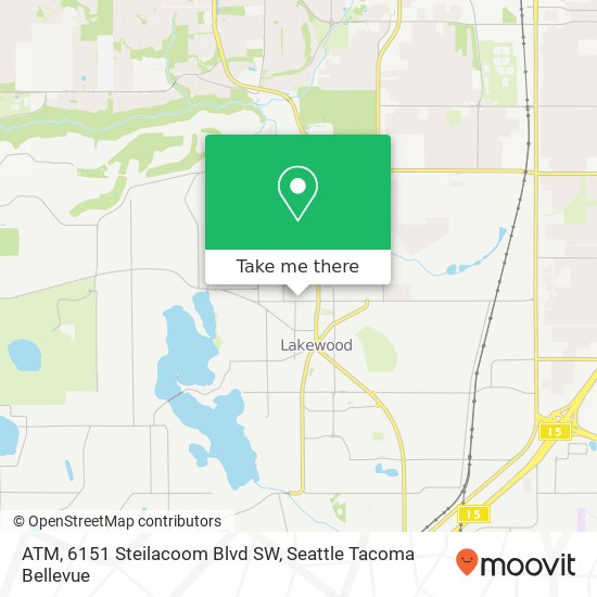 ATM, 6151 Steilacoom Blvd SW map