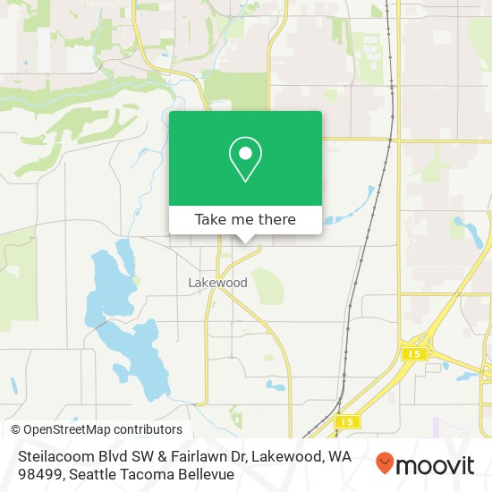 Mapa de Steilacoom Blvd SW & Fairlawn Dr, Lakewood, WA 98499