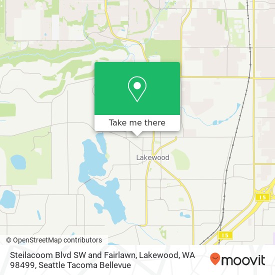Mapa de Steilacoom Blvd SW and Fairlawn, Lakewood, WA 98499