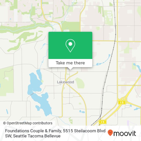 Foundations Couple & Family, 5515 Steilacoom Blvd SW map