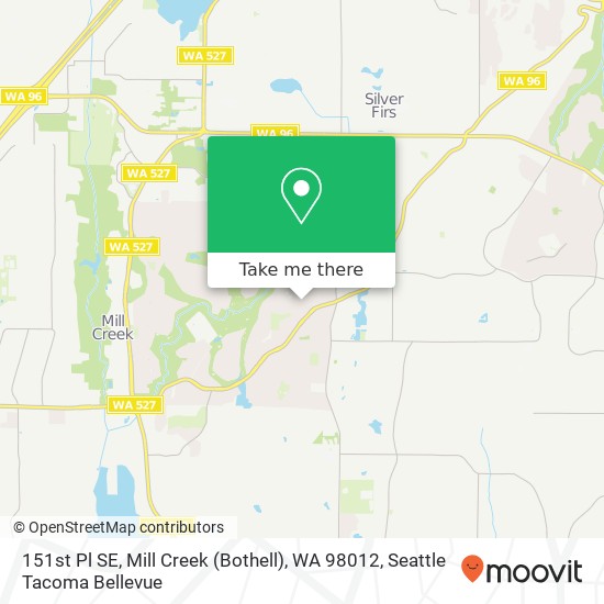 Mapa de 151st Pl SE, Mill Creek (Bothell), WA 98012