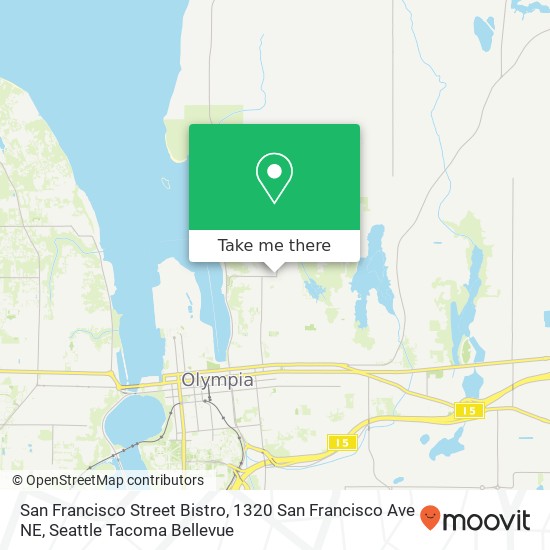 Mapa de San Francisco Street Bistro, 1320 San Francisco Ave NE