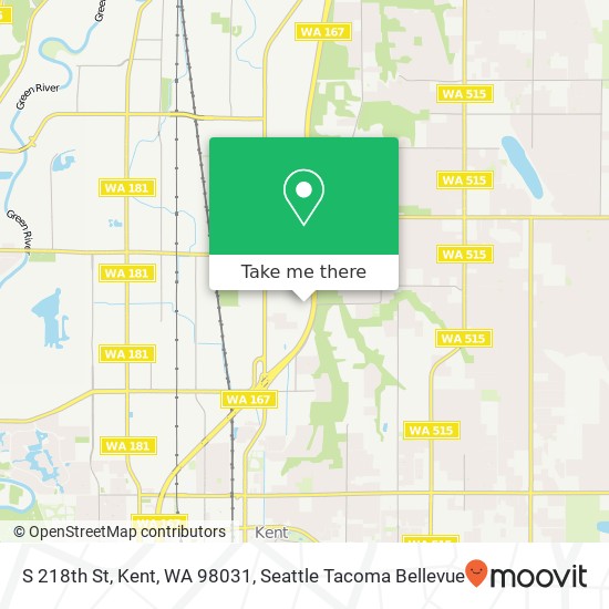 Mapa de S 218th St, Kent, WA 98031