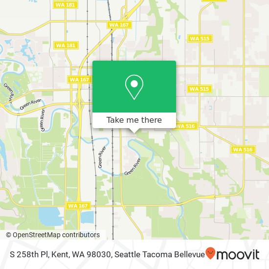 S 258th Pl, Kent, WA 98030 map