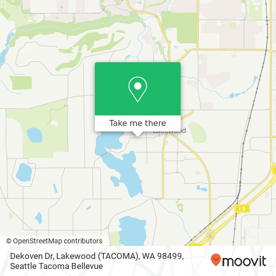 Mapa de Dekoven Dr, Lakewood (TACOMA), WA 98499