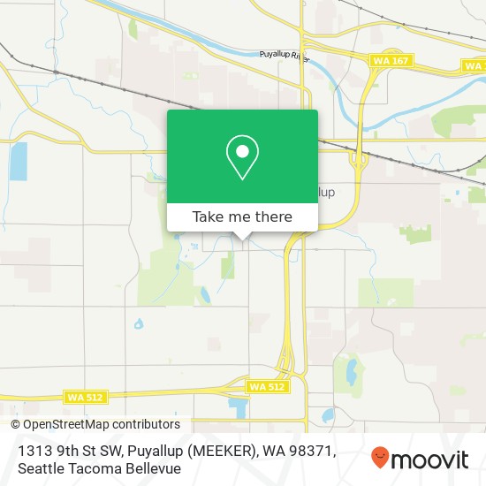 Mapa de 1313 9th St SW, Puyallup (MEEKER), WA 98371