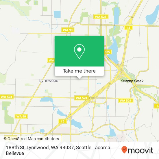 Mapa de 188th St, Lynnwood, WA 98037