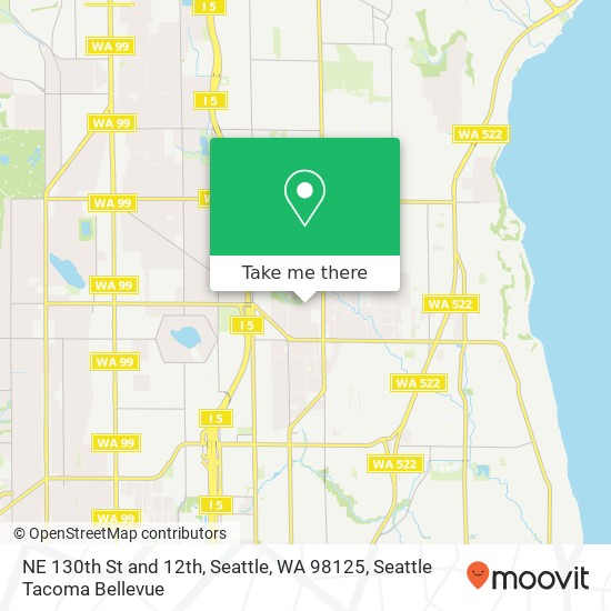 Mapa de NE 130th St and 12th, Seattle, WA 98125