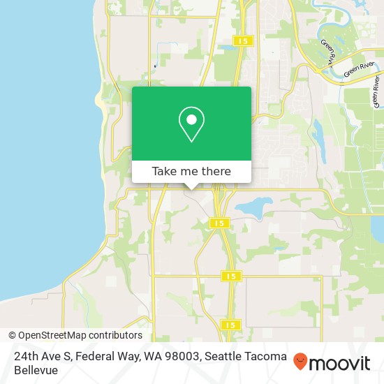 Mapa de 24th Ave S, Federal Way, WA 98003