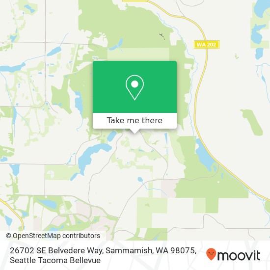 Mapa de 26702 SE Belvedere Way, Sammamish, WA 98075