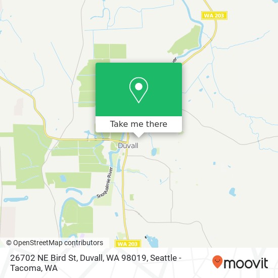 Mapa de 26702 NE Bird St, Duvall, WA 98019