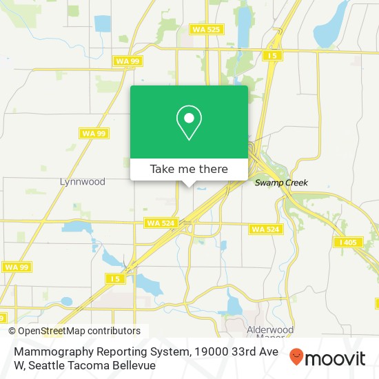 Mammography Reporting System, 19000 33rd Ave W map