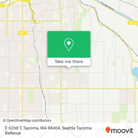 Mapa de E 62nd T, Tacoma, WA 98404