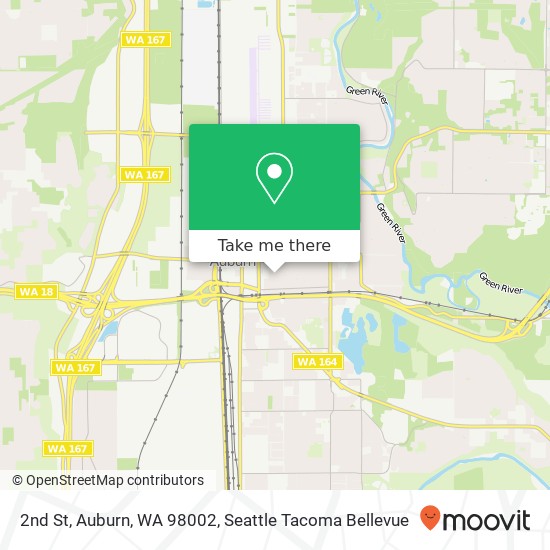 Mapa de 2nd St, Auburn, WA 98002