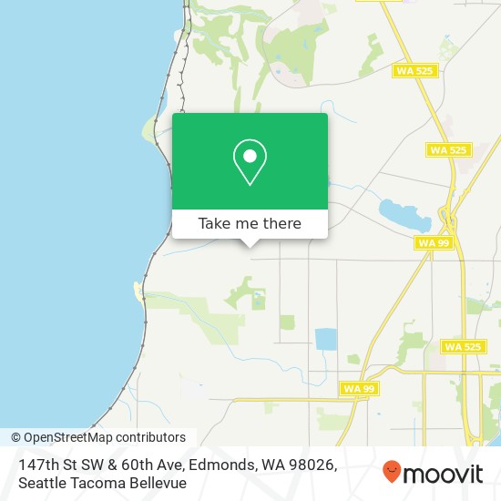 Mapa de 147th St SW & 60th Ave, Edmonds, WA 98026